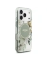 Etui Guess IML Flower & Tonal Circle MagSafe do Apple iPhone 17 Pro zielony