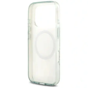 Etui Guess IML Flower & Tonal Circle MagSafe do Apple iPhone 17 Pro zielony