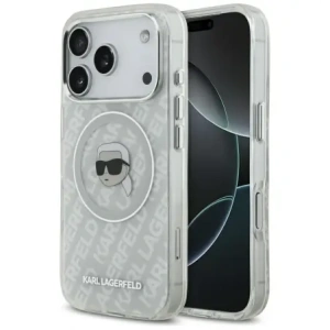 Etui Karl Lagerfeld IML Karl Head Logo MagSafe do Apple iPhone 17 Pro Max szary