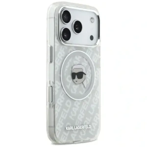 Etui Karl Lagerfeld IML Karl Head Logo MagSafe do Apple iPhone 17 Pro Max szary