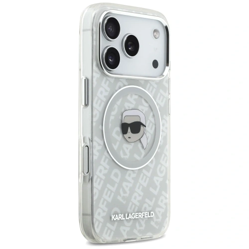 Etui Karl Lagerfeld IML Karl Head Logo MagSafe do Apple iPhone 17 Pro Max szary