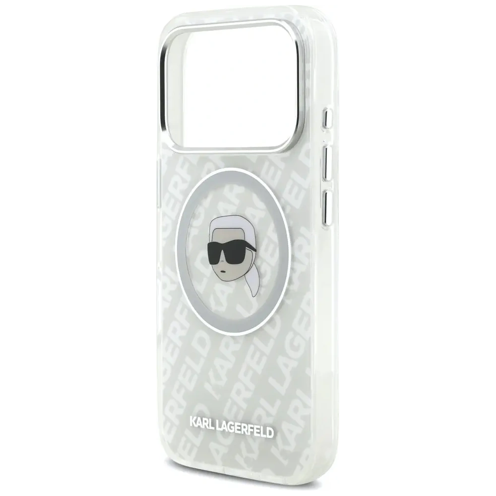 Etui Karl Lagerfeld IML Karl Head Logo MagSafe do Apple iPhone 17 Pro Max szary