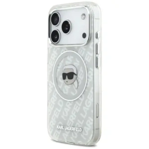 Etui Karl Lagerfeld IML Karl Head Logo MagSafe do Apple iPhone 17 Pro szary