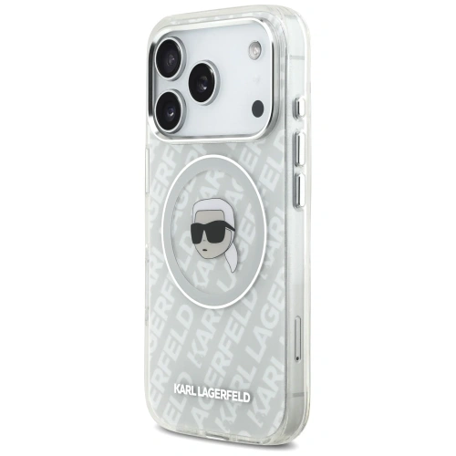 Etui Karl Lagerfeld IML Karl Head Logo MagSafe do Apple iPhone 17 Pro szary