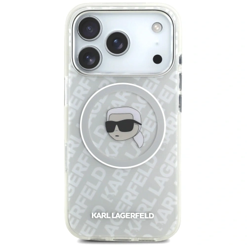 Etui Karl Lagerfeld IML Karl Head Logo MagSafe do Apple iPhone 17 Pro szary