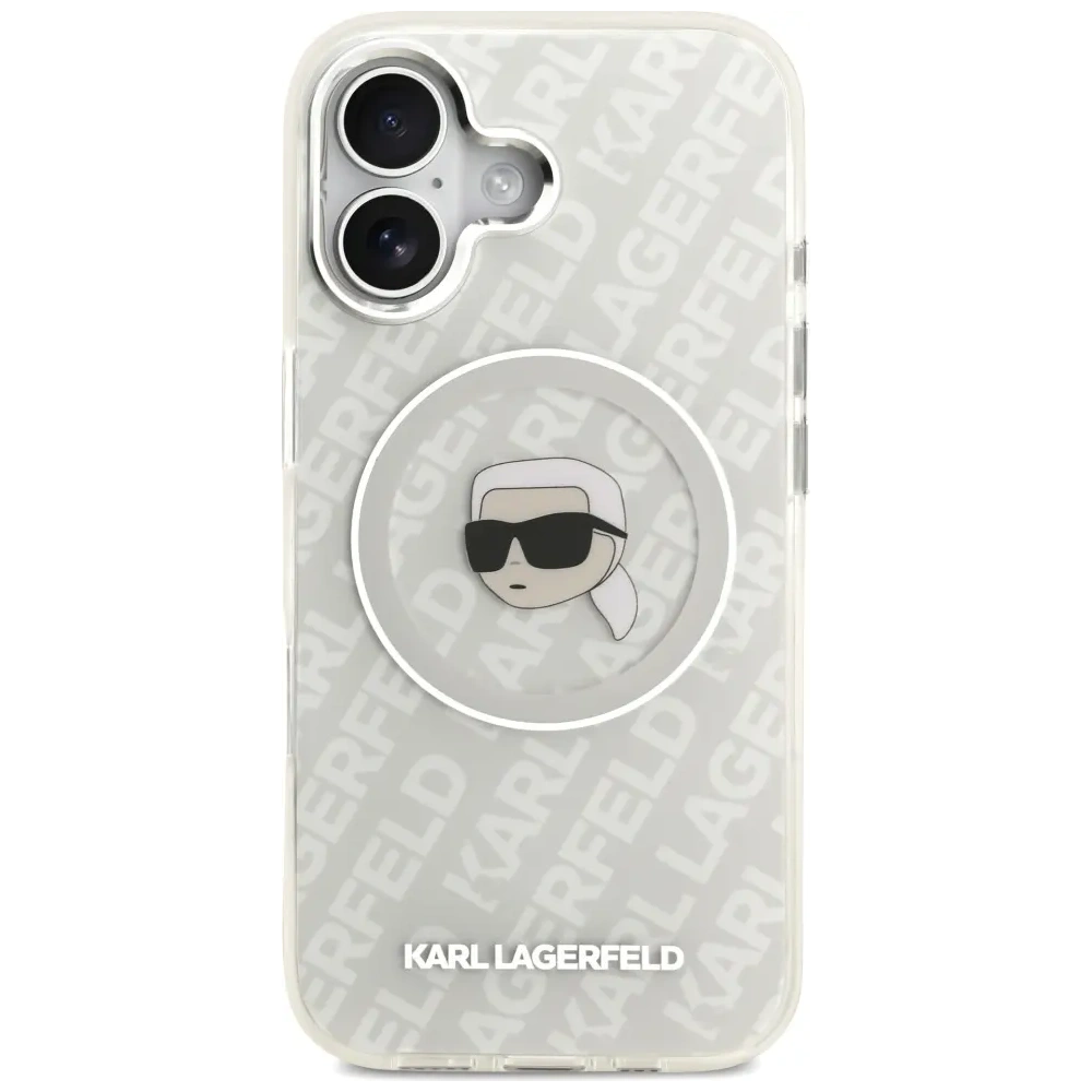 Etui Karl Lagerfeld IML Karl Head Logo MagSafe do Apple iPhone 17 szary