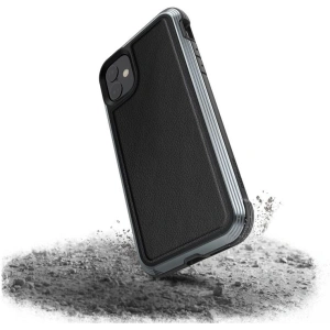 Etui din aluminiu X-Doria Defense Lux Apple iPhone 11 (Test de cădere 3m) (Piele neagră)