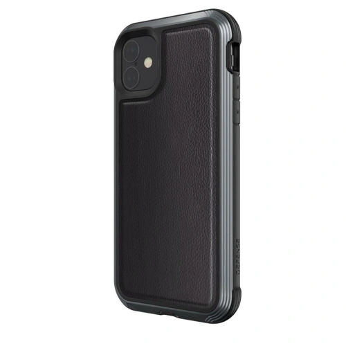 Kup X-Doria Apple Aluminiumhülle Defense Lux iPhone 11 (Falltest 3m) (Schwarzes Leder) - XDR021BLK - {ean13} - Sklep Home Screen
