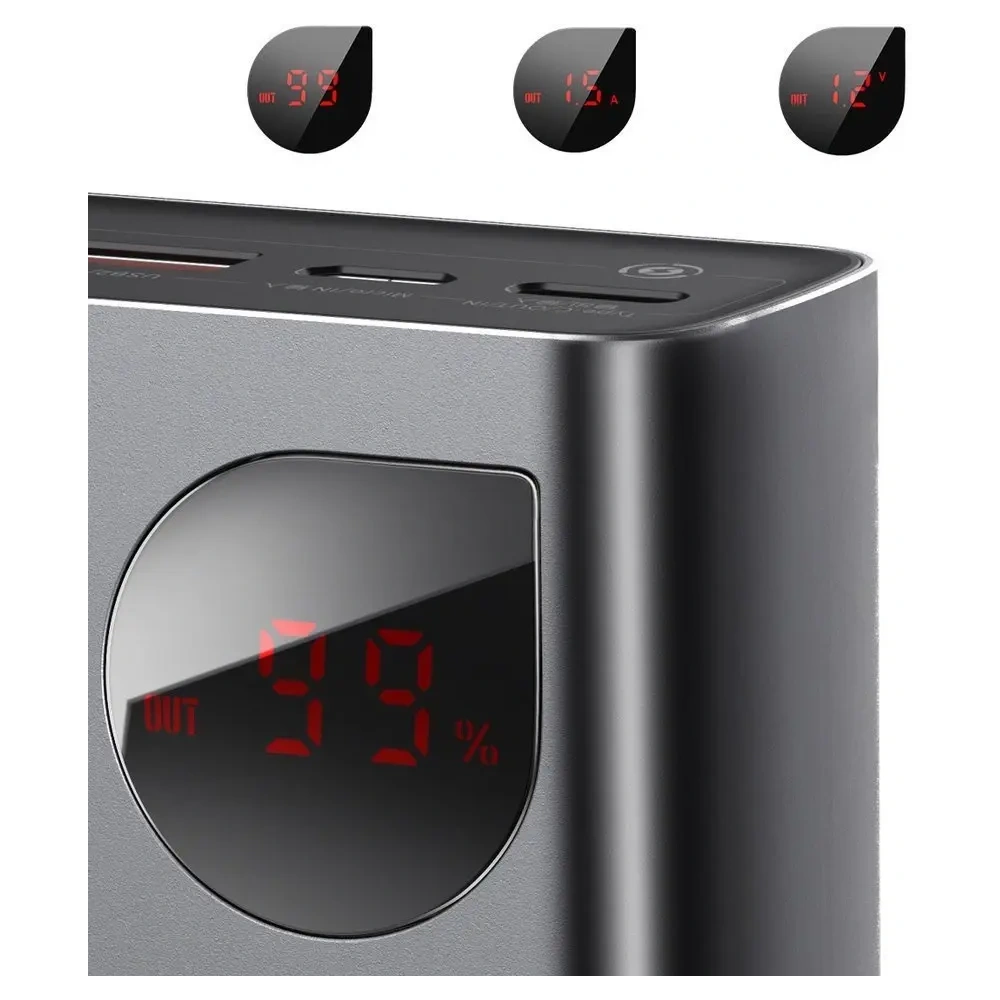 Powerbank Baseus Adaman 2xUSB-A, USB-C, micro USB 20000mAh 65W Quick Charge 4.0 Power Delivery niebieski