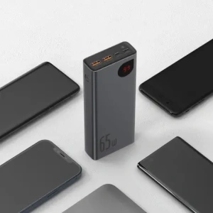 Powerbank Baseus Adaman 2xUSB-A, USB-C, micro USB 20000mAh 65W Quick Charge 4.0 Power Delivery niebieski