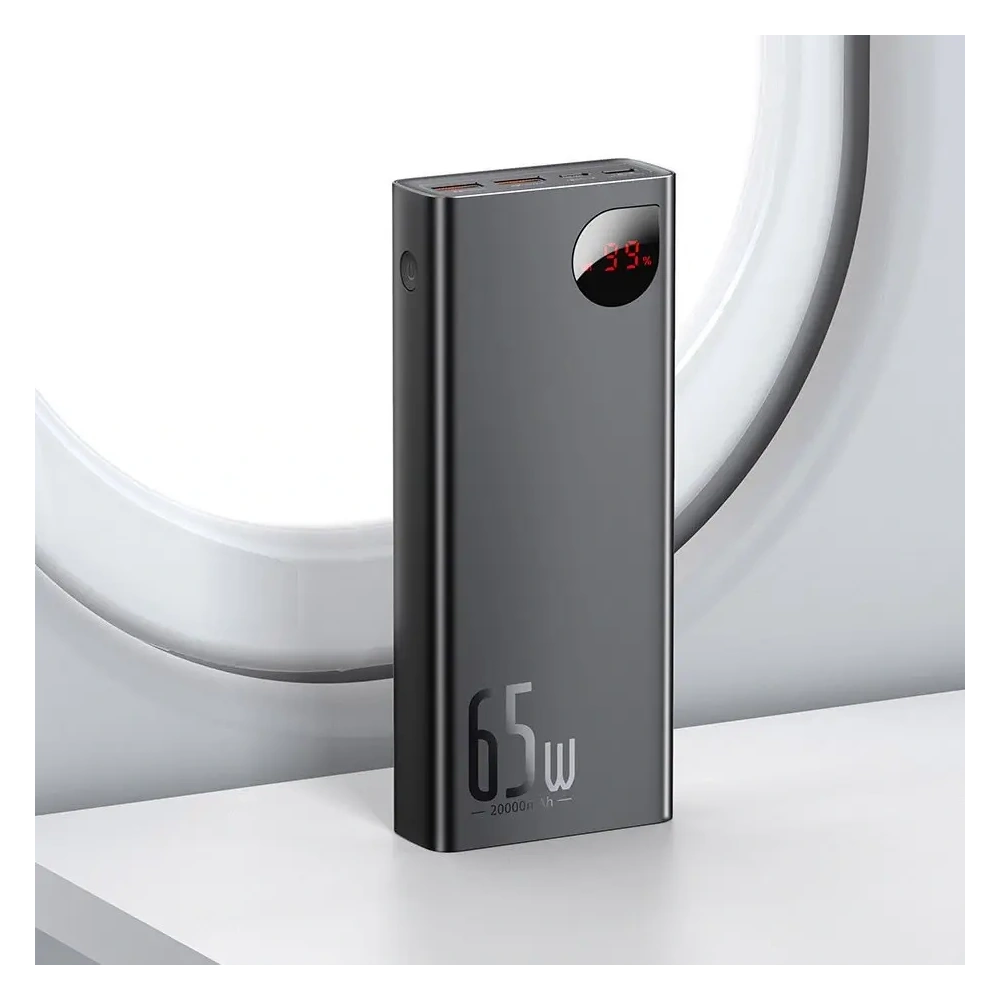 Powerbank Baseus Adaman 2xUSB-A, USB-C, micro USB 20000mAh 65W Quick Charge 4.0 Power Delivery niebieski