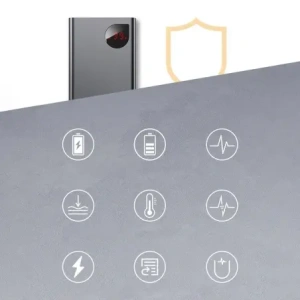 Powerbank Baseus Adaman 2xUSB-A, USB-C, micro USB 20000mAh 65W Quick Charge 4.0 Power Delivery niebieski
