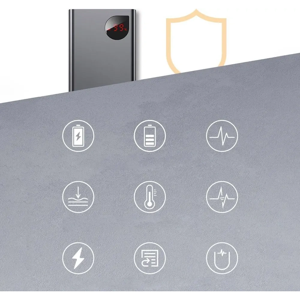 Powerbank Baseus Adaman 2xUSB-A, USB-C, micro USB 20000mAh 65W Quick Charge 4.0 Power Delivery niebieski