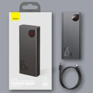 Powerbank Baseus Adaman 2xUSB-A, USB-C, micro USB 20000mAh 65W Quick Charge 4.0 Power Delivery niebieski