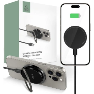 [CR] Ładowarka bezprzewodowa Tech-Protect QI15W-A33 Magnetic MagSafe Wireless Charger Black