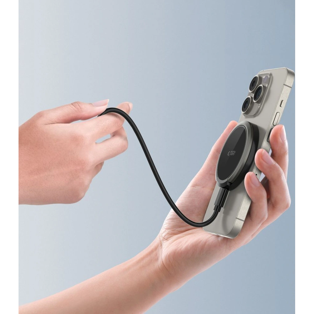 [CR] Ładowarka bezprzewodowa Tech-Protect QI15W-A33 Magnetic MagSafe Wireless Charger Black