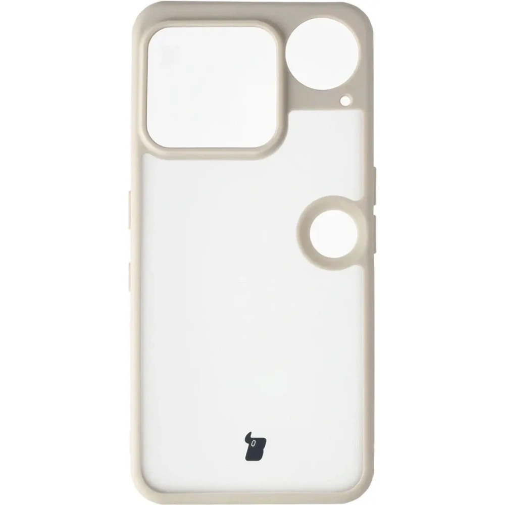 Etui Bizon Case Angelo do Nothing Phone (3) półprzezroczyste z beżową ramką
