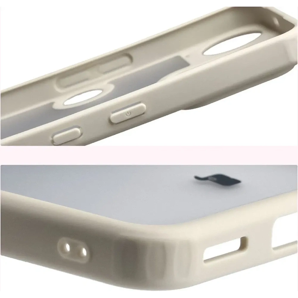 Etui Bizon Case Angelo do Nothing Phone (3) półprzezroczyste z beżową ramką