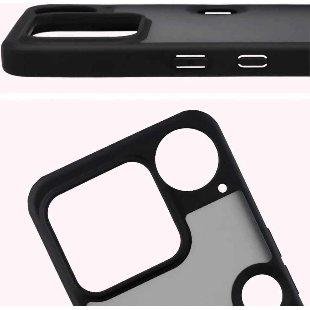 Etui Bizon Case Angelo do Nothing Phone (3) przydymione z czarną ramką