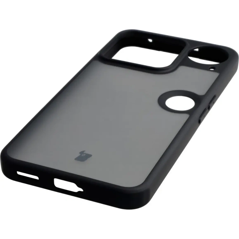 Etui Bizon Case Angelo do Nothing Phone (3) przydymione z czarną ramką