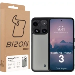 Etui Bizon Case Angelo do Nothing Phone (3) przydymione z czarną ramką