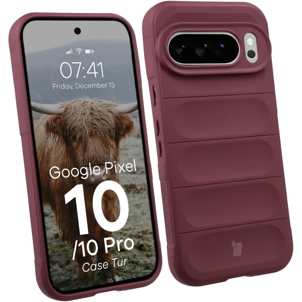 Pancerne etui Bizon Case Tur do Google Pixel 10 / 10 Pro burgundowe