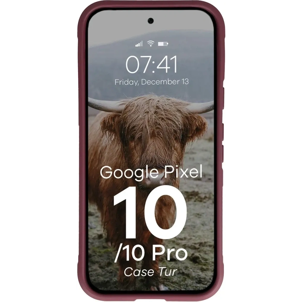 Pancerne etui Bizon Case Tur do Google Pixel 10 / 10 Pro burgundowe