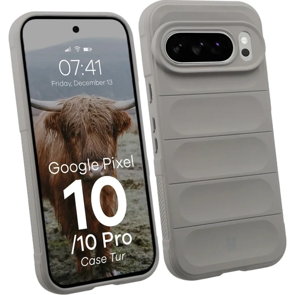 Pancerne etui Bizon Case Tur do Google Pixel 10 / 10 Pro jasnoszare