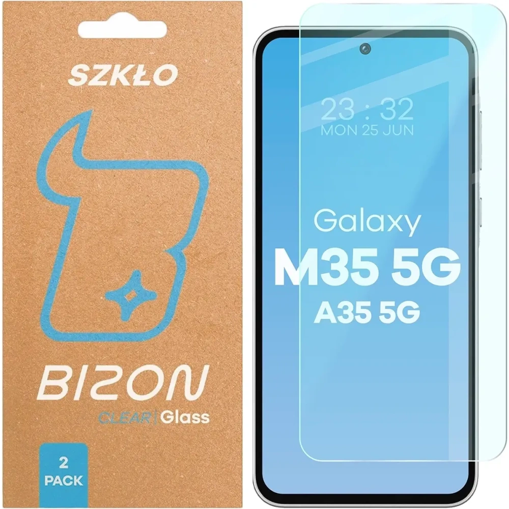 Szkło hartowane Bizon Glass Clear Duo do Galaxy M35 5G / A35 5G [2 PACK]