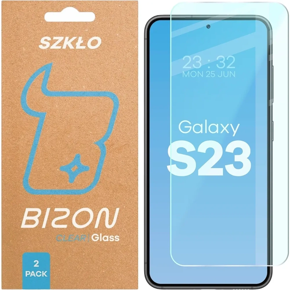 Szkło hartowane Bizon Glass Clear Duo do Galaxy S23 [2 PACK]