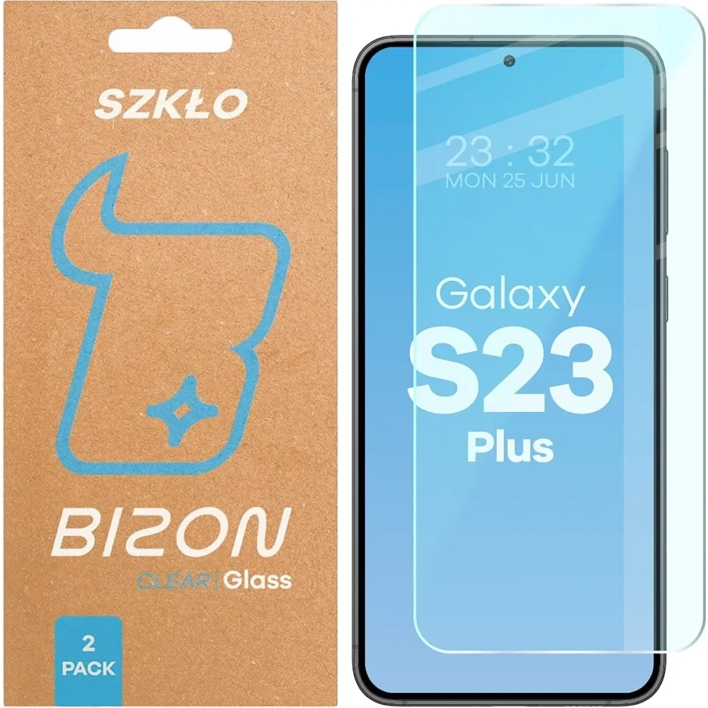 Szkło hartowane Bizon Glass Clear Duo do Galaxy S23+ Plus [2 PACK]