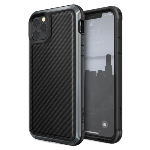Kup X-Doria Apple Aluminiumhülle Defense Lux iPhone 11 Pro Max (Falltest 3m) (Schwarz Carbon Fiber) - XDR027BLK - {ean13} - Sklep Home Screen