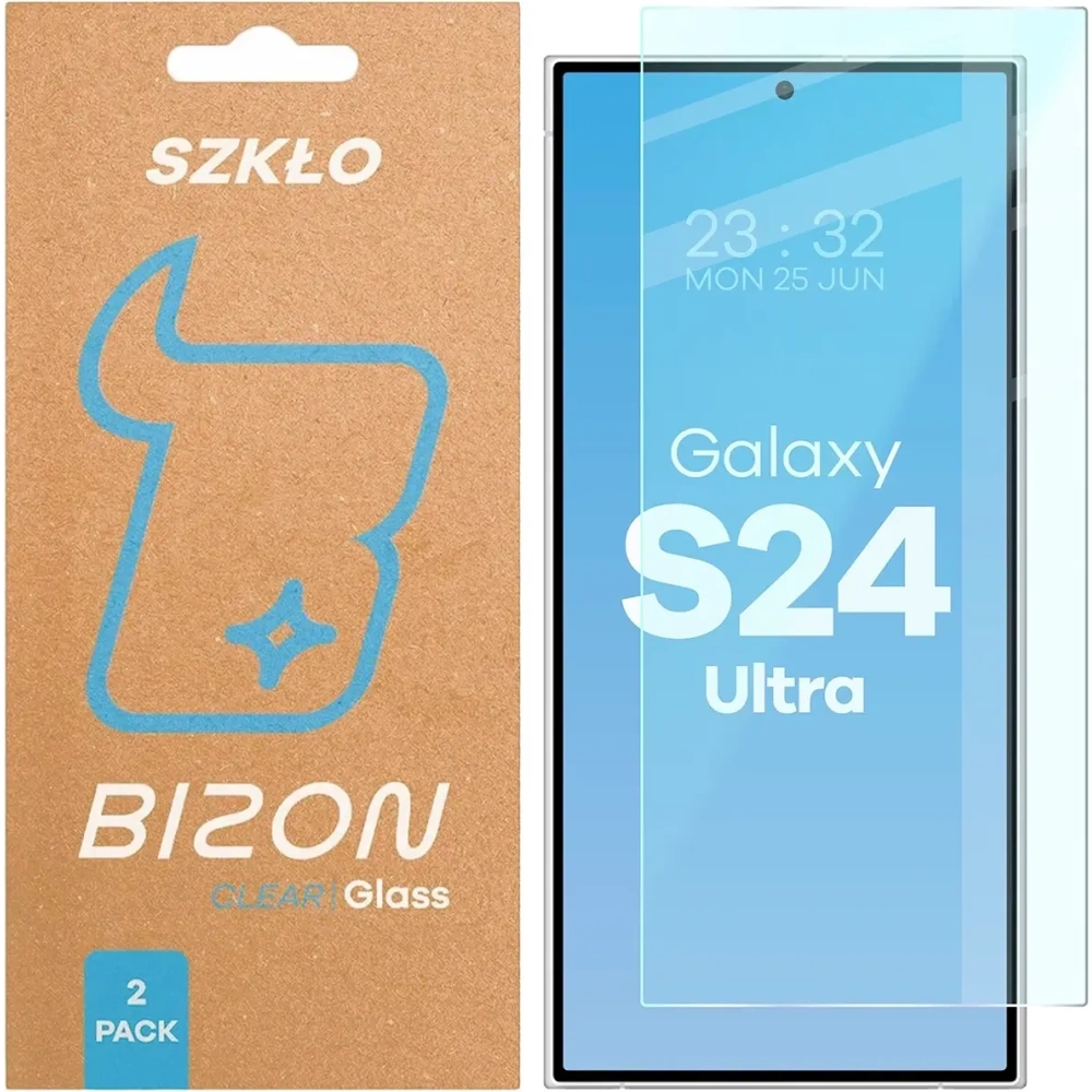 Szkło hartowane Bizon Glass Clear Duo do Galaxy S24 Ultra [2 PACK]