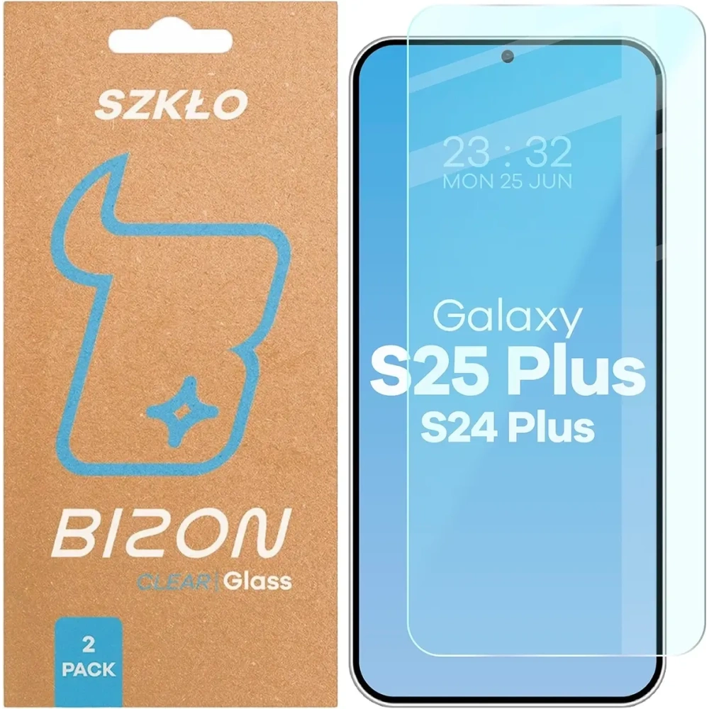 Szkło hartowane Bizon Glass Clear Duo do Galaxy S25+ Plus / S24+ Plus [2 PACK]