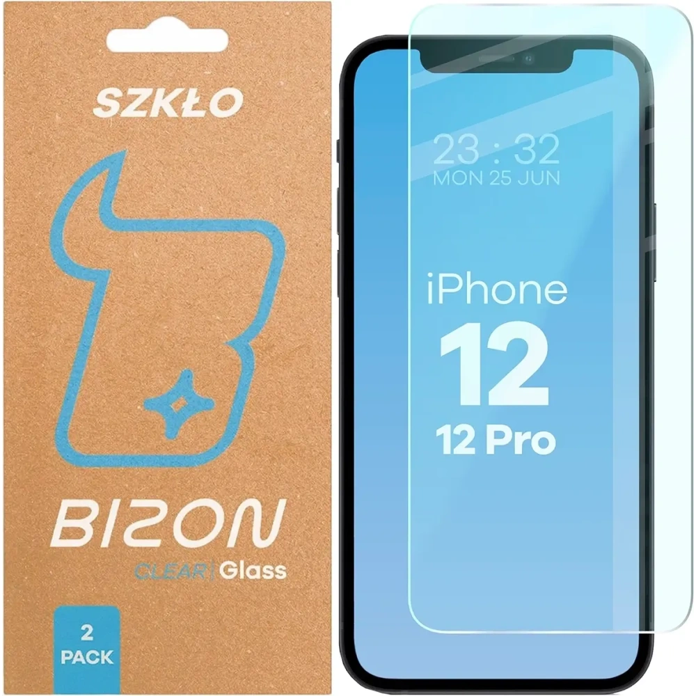 Szkło hartowane Bizon Glass Clear Duo do iPhone 12 / 12 Pro [2 PACK]