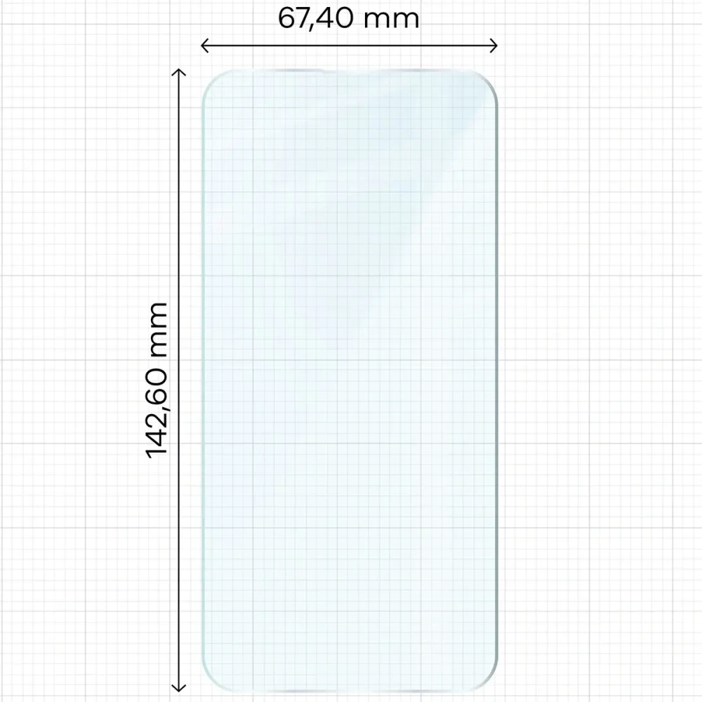 Szkło hartowane Bizon Glass Clear Duo do iPhone 16e / 14 / 13 Pro / 13 [2 PACK]