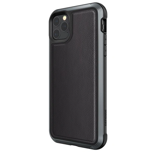 Kup Etui aluminiowe X-Doria Defense Lux Apple iPhone 11 Pro Max (Drop test 3m) (Black Leather) - XDR028BLK - {ean13} - Sklep Home Screen