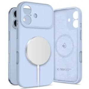 Etui Tech-Protect Silicone MagSafe do Apple iPhone 17 Mist Blue