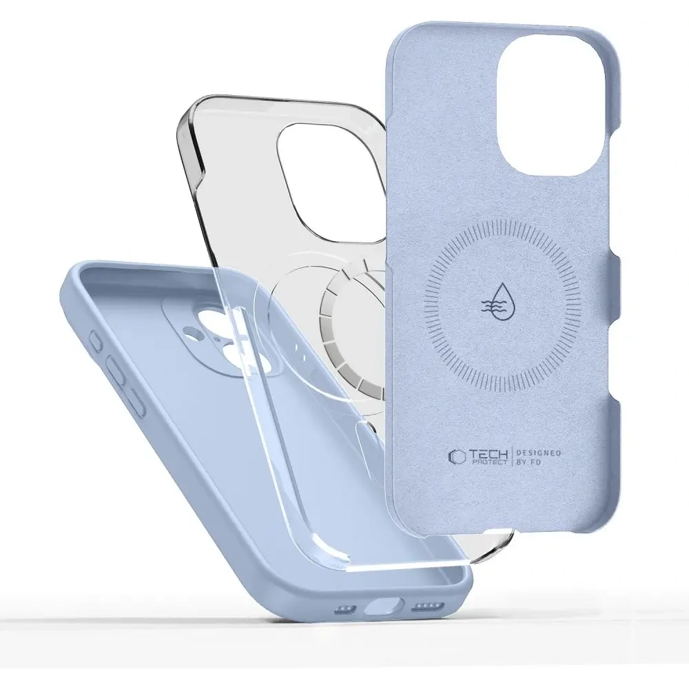 Etui Tech-Protect Silicone MagSafe do Apple iPhone 17 Mist Blue