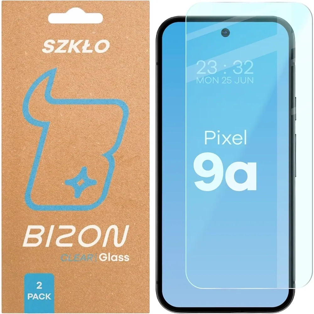 Szkło hartowane Bizon Glass Clear Duo do Google Pixel 9a [2 PACK]