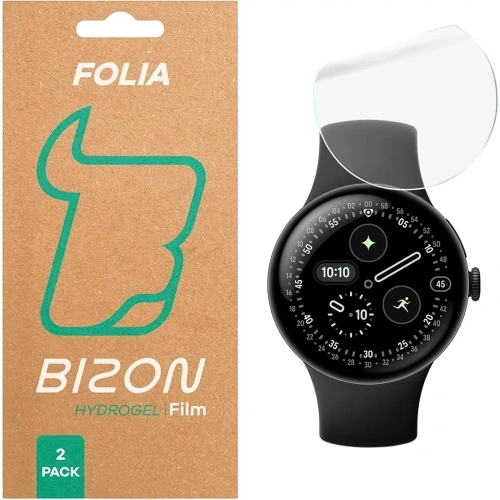 Folia hydrożelowa na ekran Bizon Glass Watch Hydrogel Duo do Google Pixel Watch 4 45mm [2 PACK]