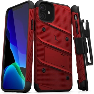 Kup Pancerne etui Zizo Bolt Cover Apple iPhone 11 se sklem 9H na displej + stojánek a držák na pás (Červená/Černá) - ZIZ005REDBLK - {ean13} - Sklep Home Screen
