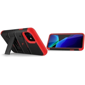 Kup Páncélozott tok Zizo Bolt Cover Apple iPhone 11 9H üveggel a kijelzőn + állvány és övtartó (Fekete/Piros) - ZIZ006BLKRED - {ean13} - Sklep Home Screen