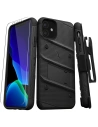 Kup Pancerne etui Zizo Bolt Cover Apple iPhone 11 cu sticlă 9H pentru ecran + suport și prindere pentru curea (Negru/Negru) - ZIZ007BLK - {ean13} - Sklep Home Screen