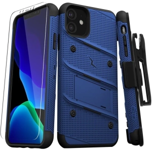 Kup Pancéřové pouzdro Zizo Bolt Cover Apple iPhone 11 se sklem 9H na displej + stojánek & držák na pásek (Modrá/Černá) - ZIZ009BLUBLK - {ean13} - Sklep Home Screen