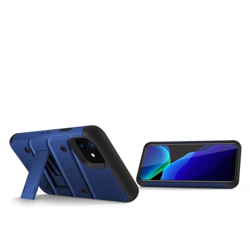 Kup Pancéřové pouzdro Zizo Bolt Cover Apple iPhone 11 se sklem 9H na displej + stojánek & držák na pásek (Modrá/Černá) - ZIZ009BLUBLK - {ean13} - Sklep Home Screen