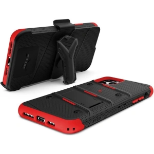 Kup Páncélozott tok Zizo Bolt Cover Apple iPhone 11 Pro Max 9H üveggel a képernyőre + állvány & övre akasztható tartó (Fekete/Vörös) - ZIZ010BLKRED - {ean13} - Sklep Home Screen