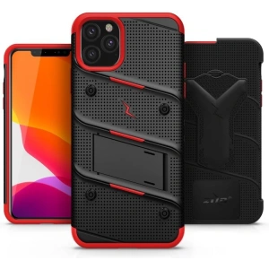 Kup Pancerne etui Zizo Bolt Cover Apple iPhone 11 Pro Max se sklem 9H na displej + stojánek a držák na pásek (Černá/Červená) - ZIZ010BLKRED - {ean13} - Sklep Home Screen