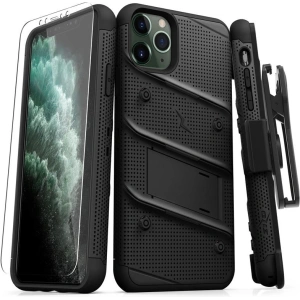 Kup Pancéřové pouzdro Zizo Bolt Cover Apple iPhone 11 Pro Max se sklem 9H na displej + stojánek a držák na pásek (Černá/Černá) - ZIZ011BLK - {ean13} - Sklep Home Screen