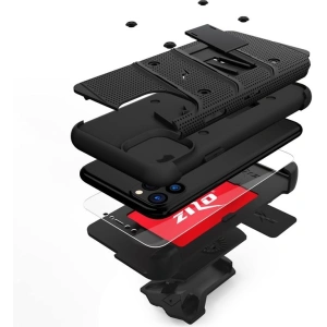 Kup Páncélozott tok Zizo Bolt Cover Apple iPhone 11 Pro Max 9H üveggel a képernyőn + állvány & övcsat (Fekete/Fekete) - ZIZ011BLK - {ean13} - Sklep Home Screen
